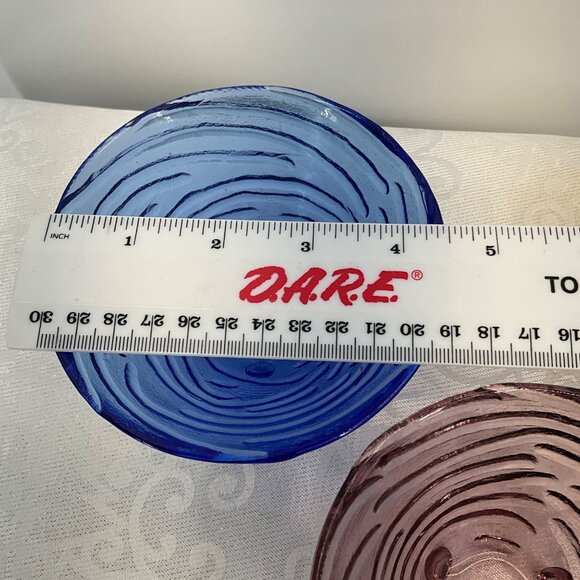 MyCo Colorful Swirl Pattern Glass Bowls Footed Set/4 - Picture 8 of 9